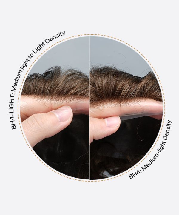 BH4 0.06mm Wholesale Thin Skin Hair Systems Men’s Toupee Hair Pieces Supplier (2)