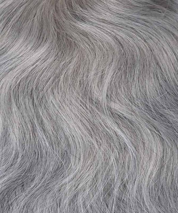 BLN17381 Men's Grey Hair System Is Mixed Gray Hair Pieces From Bono Hair