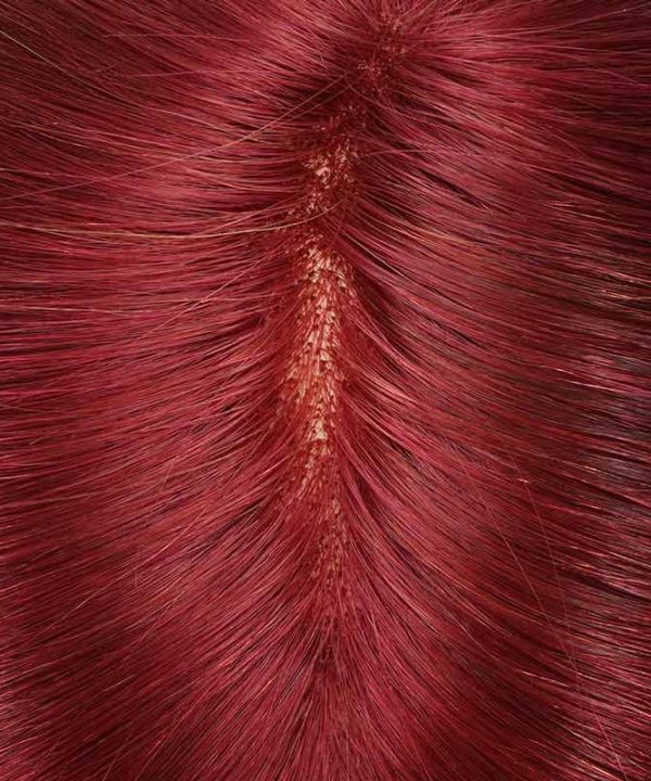 BWN936930 French Lace Toupee For Women Is Wine Red Hair System From Bono Hair6