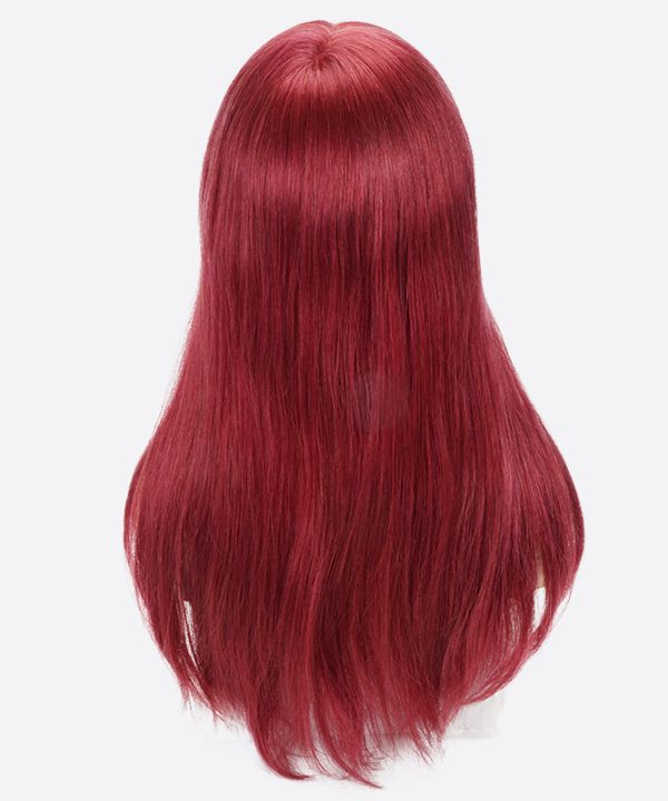 BWN936930 French Lace Toupee For Women Is Wine Red Hair System From Bono Hair9