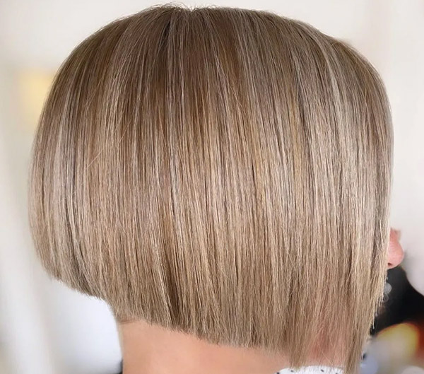 38.Two-Tone Bob with Straight Across Nape