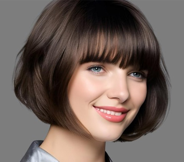 39. Low-Maintenance Haircut – Dark French Bob