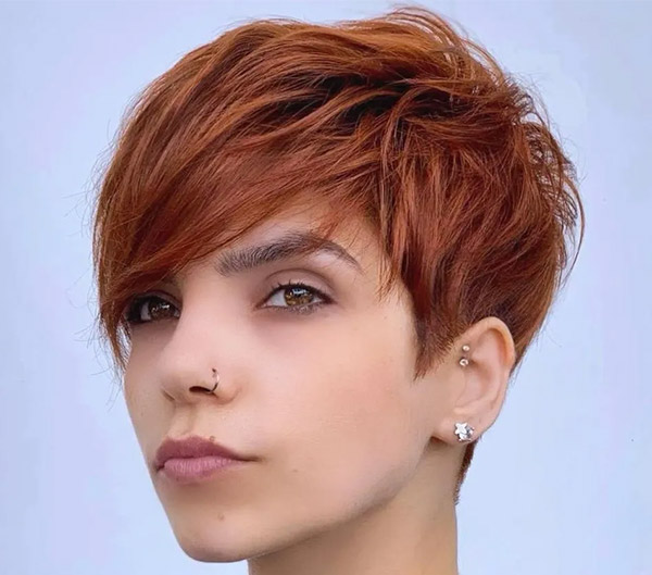 7.Edgy Auburn Pixie Bob