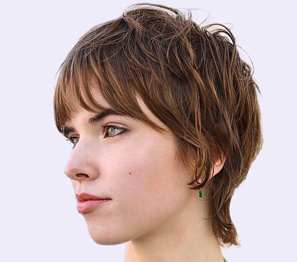 8.Shaggy Pixie Mullet for Mature Women