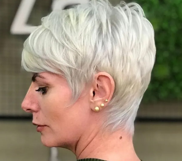 9.Short Pixie on White Hair