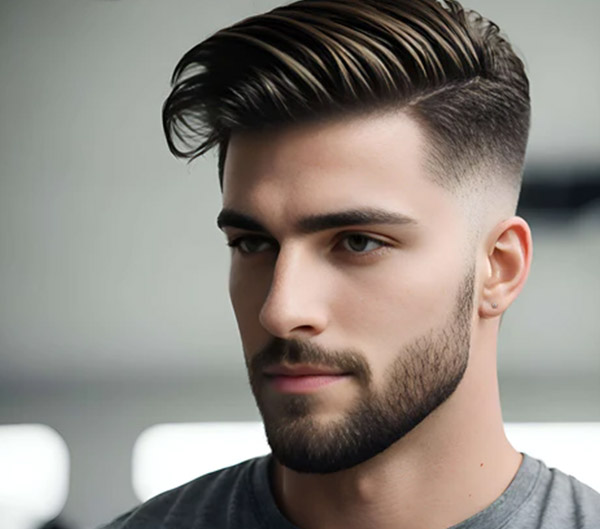 14.Sleek-Faded Hair With A Beard