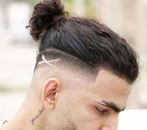 50. Man Bun with Undercut