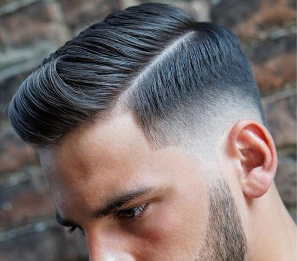 23.Side part combover with short sides