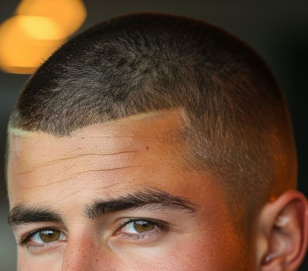 6.Buzz cut for balding men on top