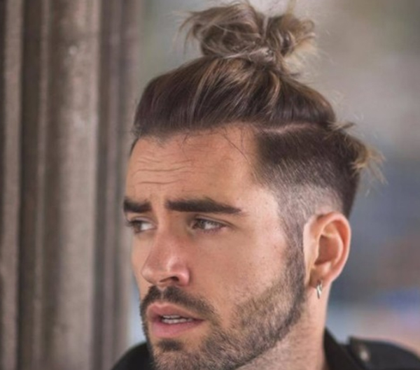 74. Man Bun for Men with Hairline Setbacks 